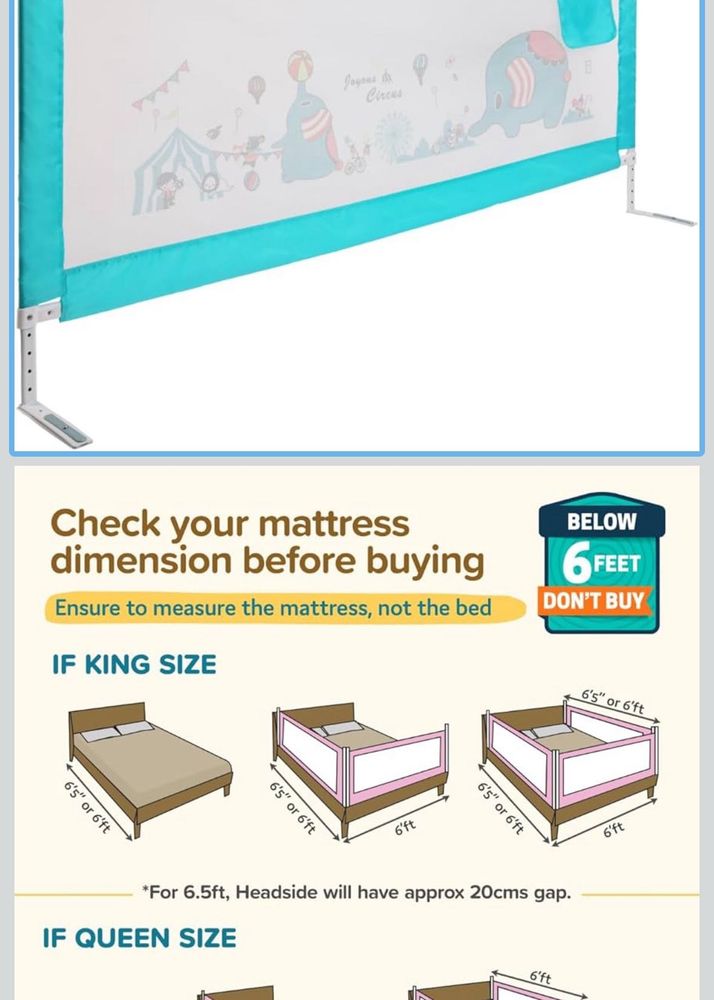 3 Kids Bed Rail Safety Guard