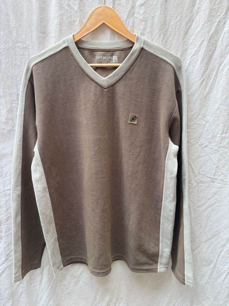 Just Jeans Brown V-Neck Sweater