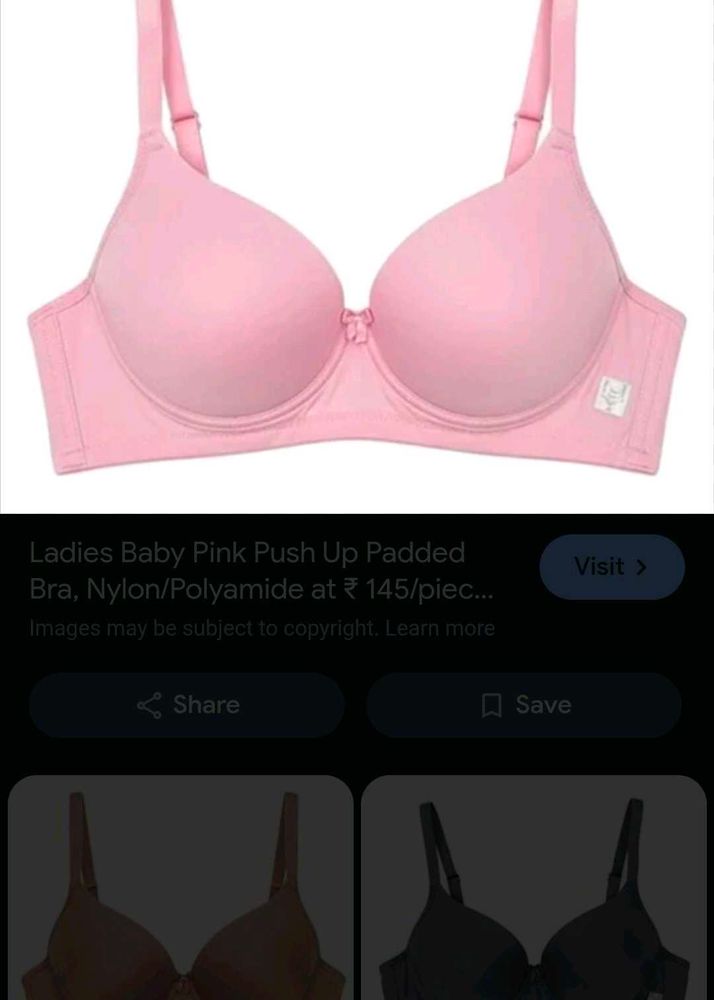 Baby Pink Push Up Padded Bra
