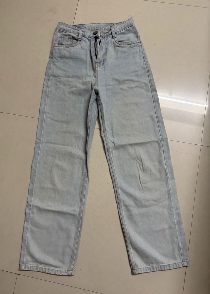 Light Wash Wide Leg Jeans