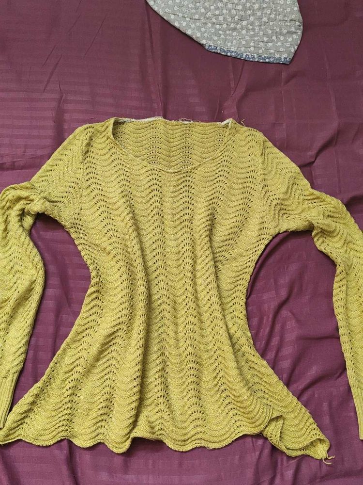 Chic Yellow Knitted Top