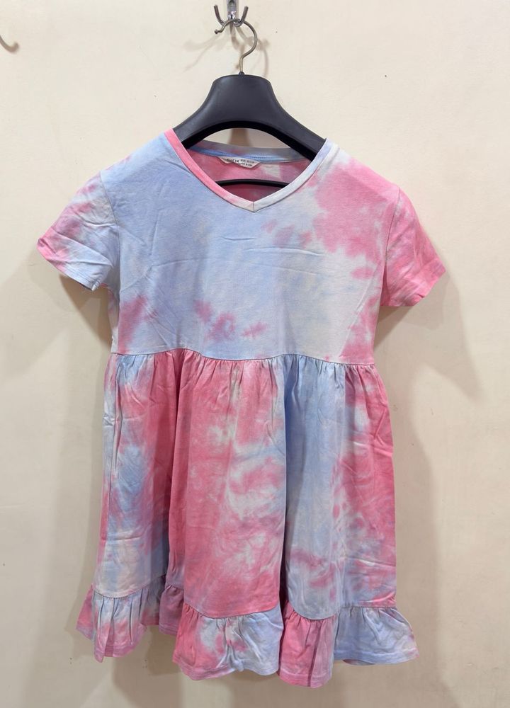 Tie-Dye womens babydoll dress