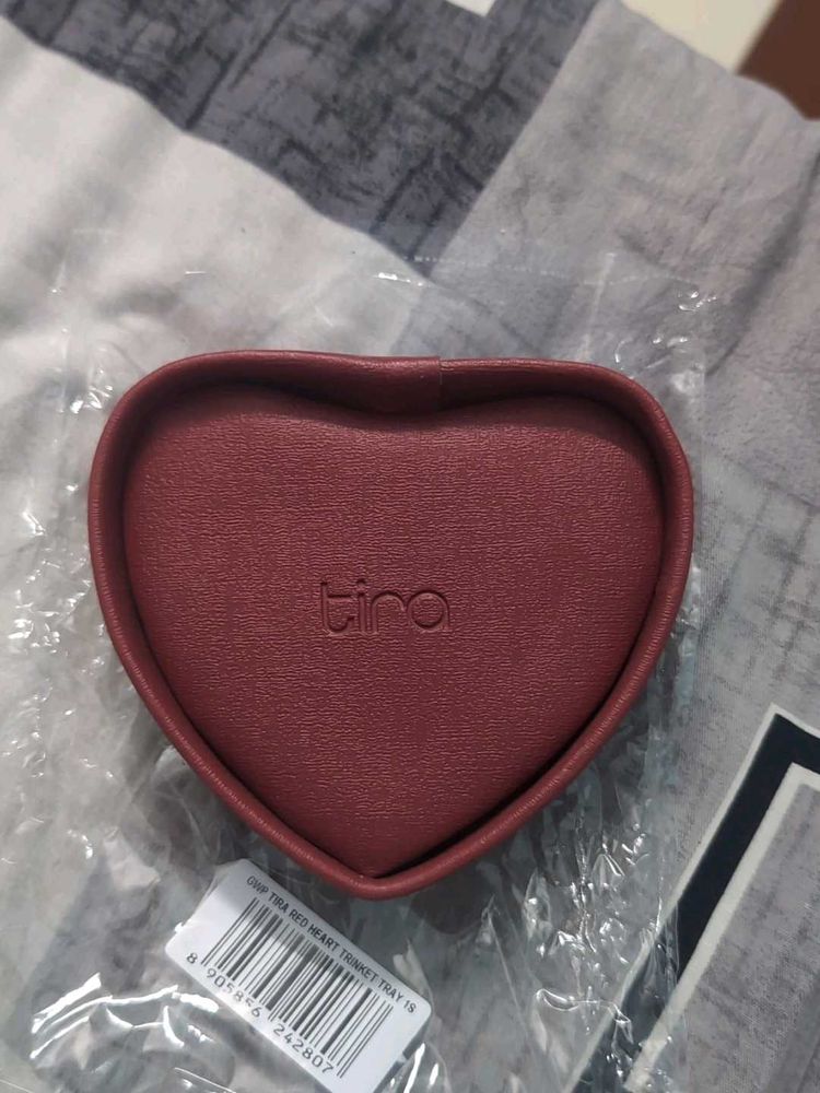 Cute Red Heart Trinket Tray