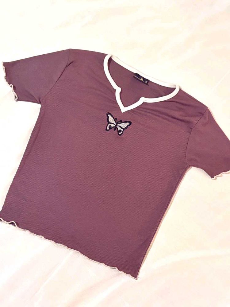 Cute Butterfly Graphic T-Shirt