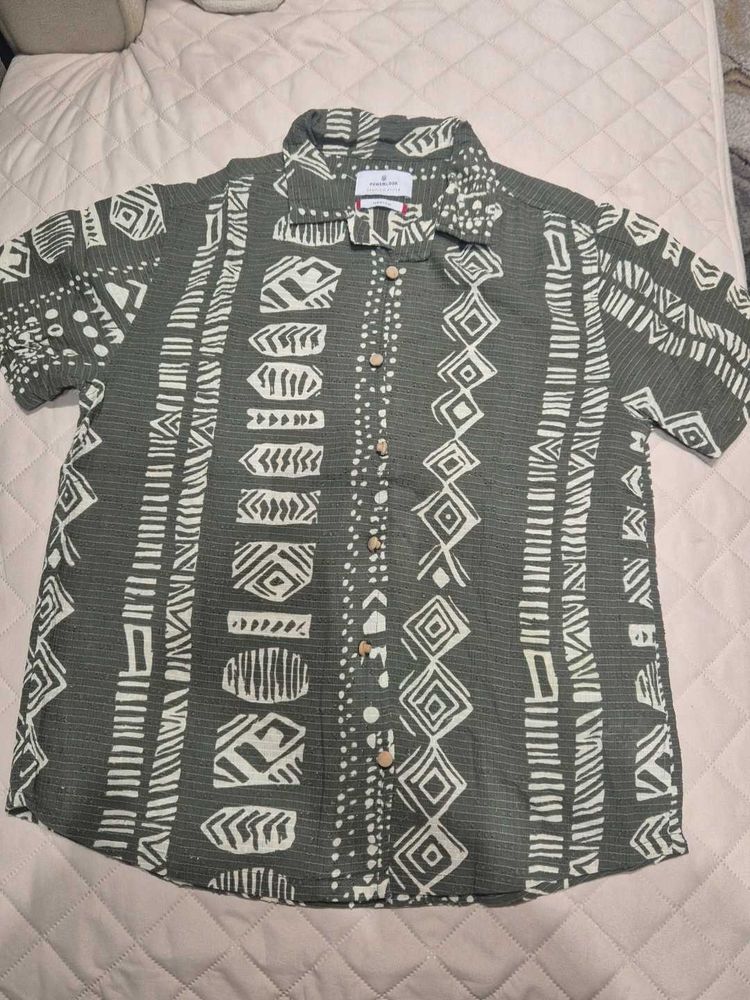 Stylish Men's Printed Short Sleeve Shirt