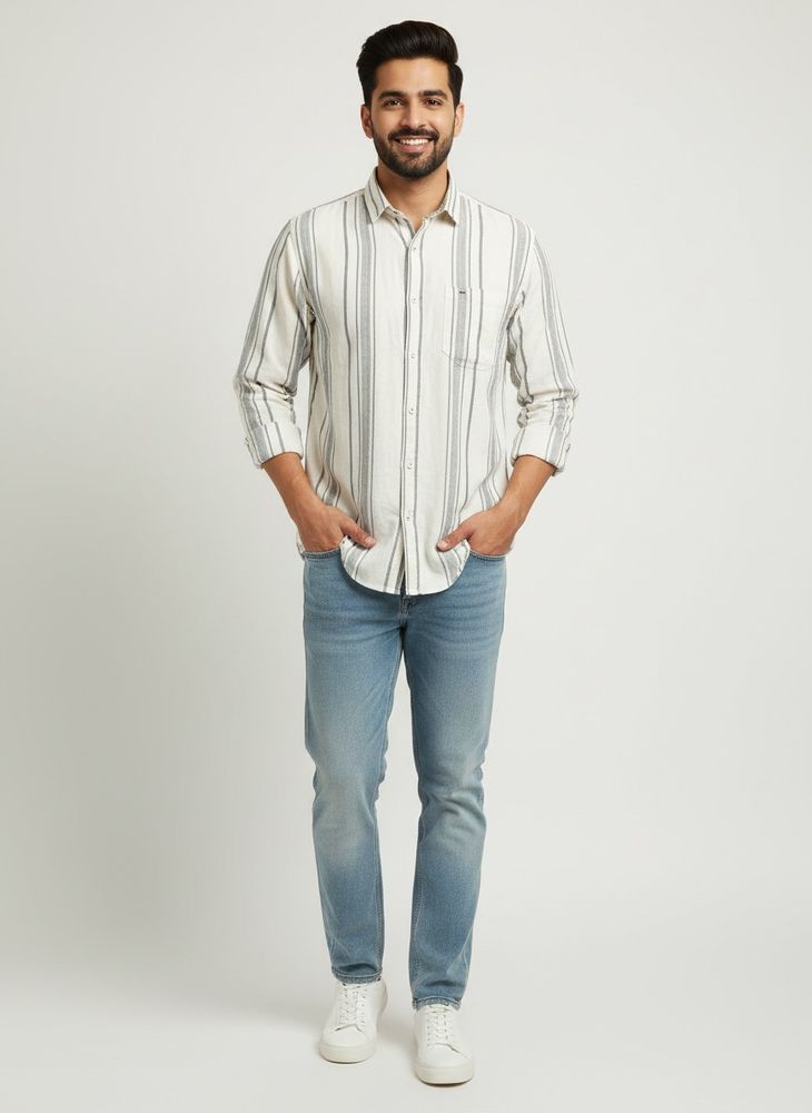 OVERALL Striped Casual Shirt