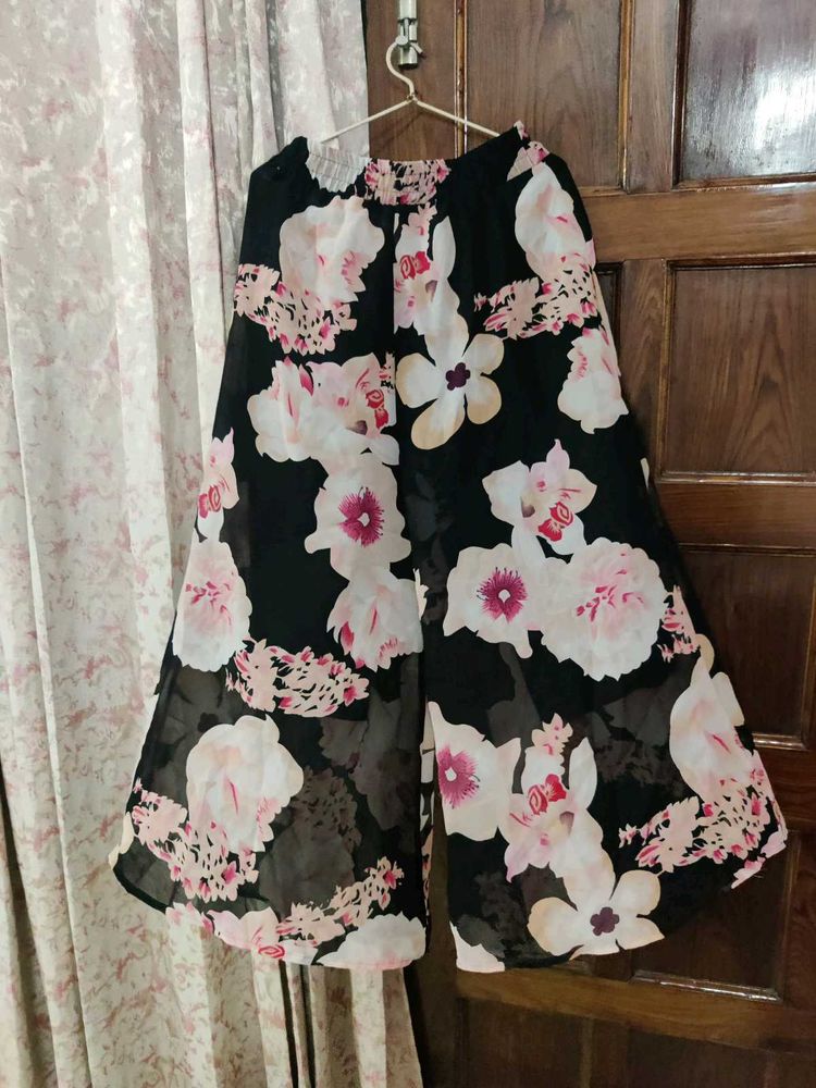Floral Wide-Leg Pants