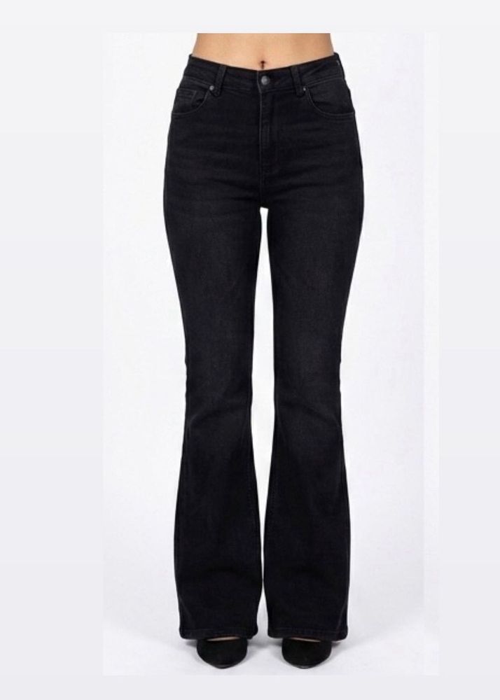 Black Flare Leg Jeans