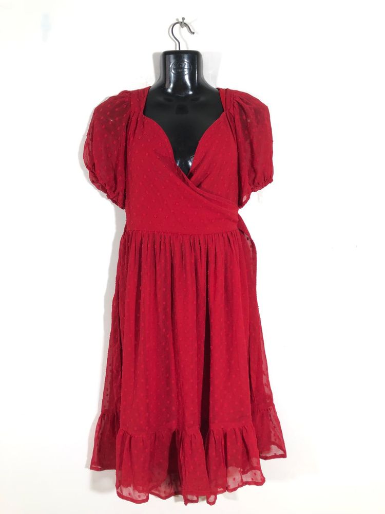 Dark Red Casual Dress(Women’s)