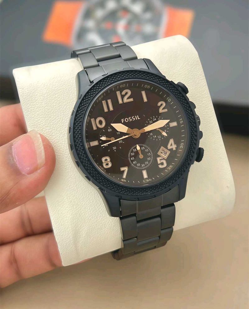 Fossil* : Black tone markers* Strap: MENS WATCH
