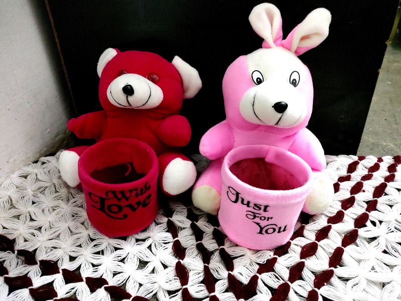 2 Combo SOFT TOYS PEN STAND