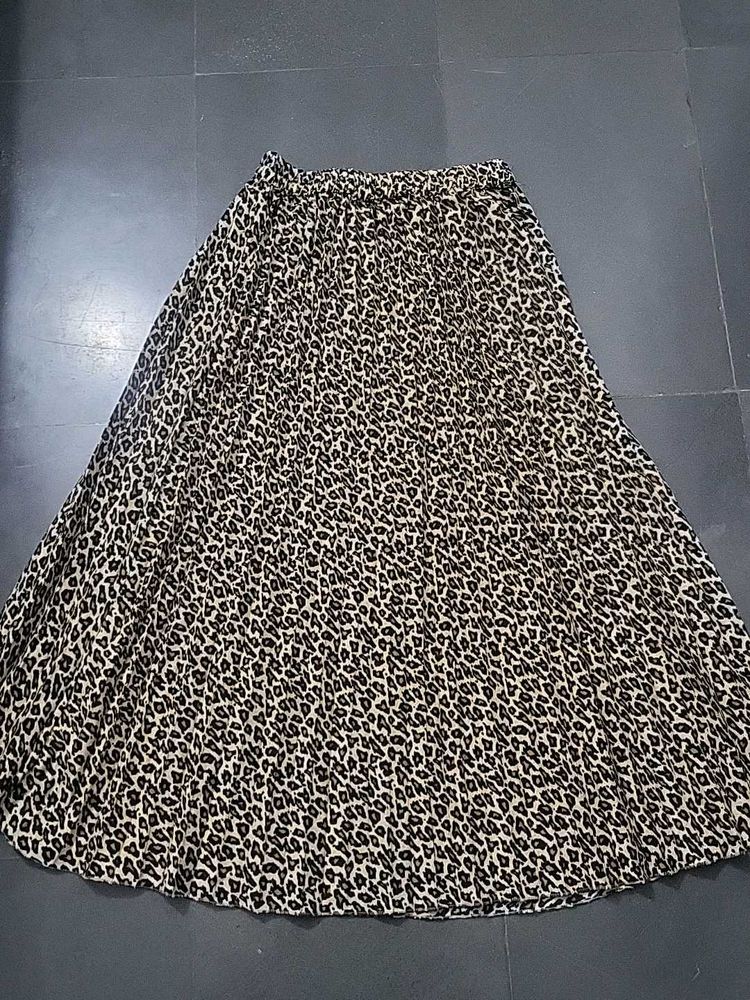 Leopard Print Maxi Skirt  strechable upto 4xl