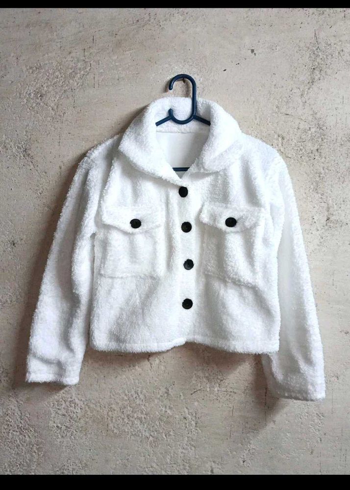 Cozy White Teddy Jacket