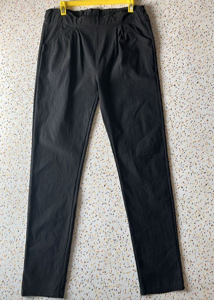 Elegant Black Casual Pants (stretchable)