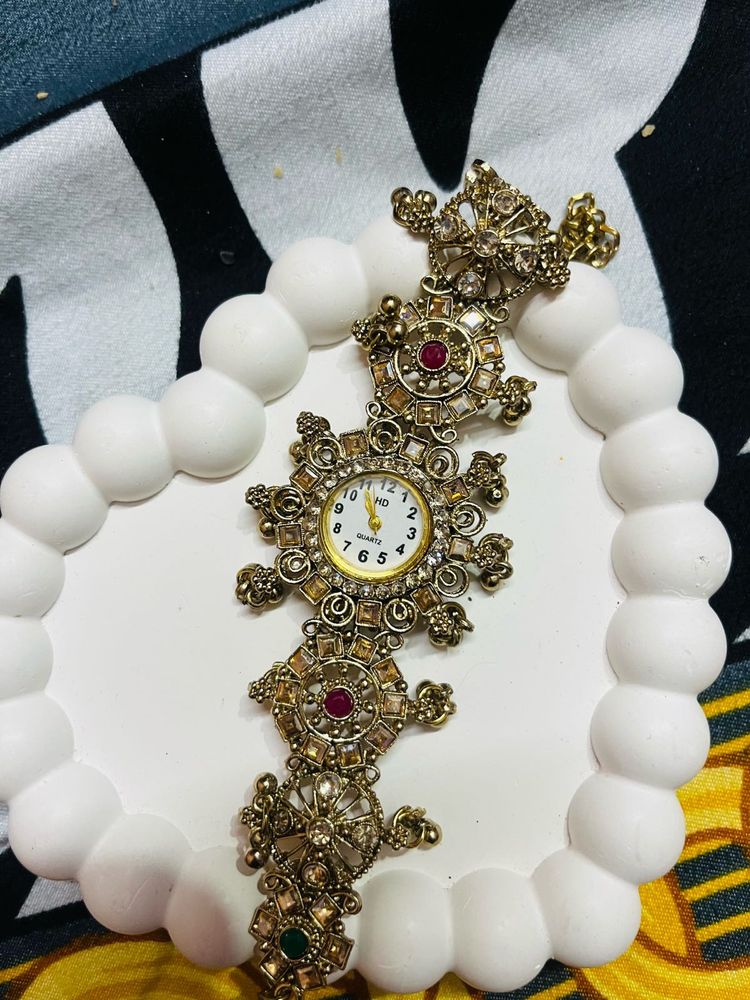 Antique Style Embellished Watch