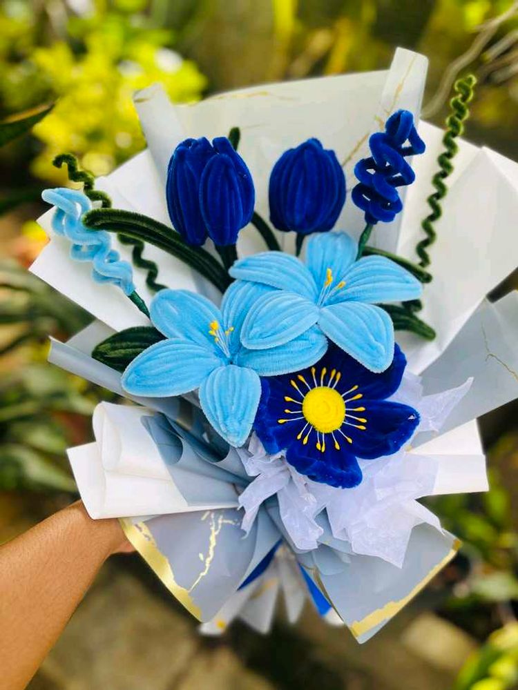Beautiful Blue Flower Bouquet