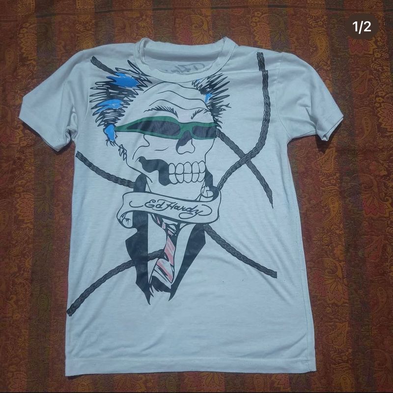 Ed Hardy Skull Graphic T-Shirt