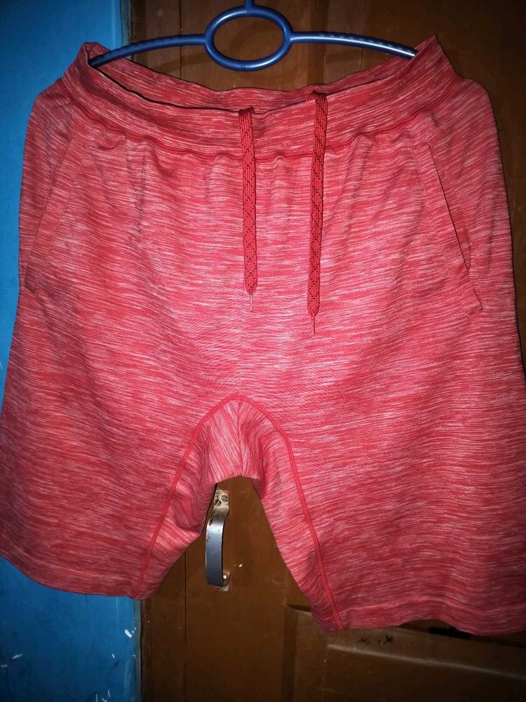 Red Heathered Athletic Shorts
