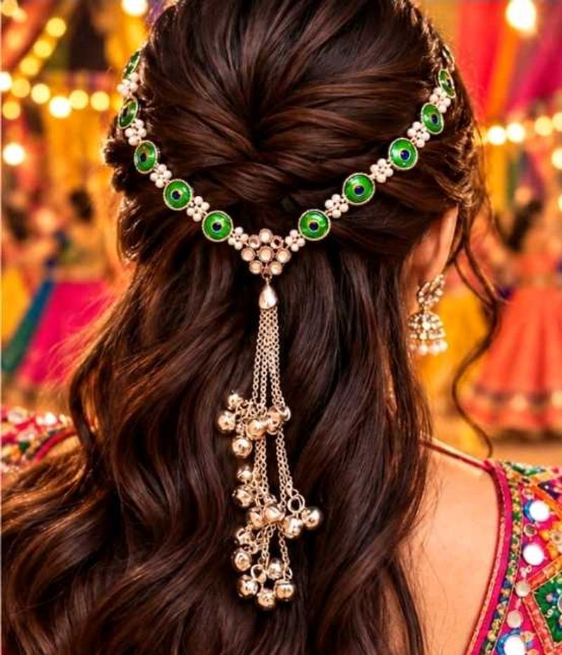 Elegant Hair Accessory for  Garba