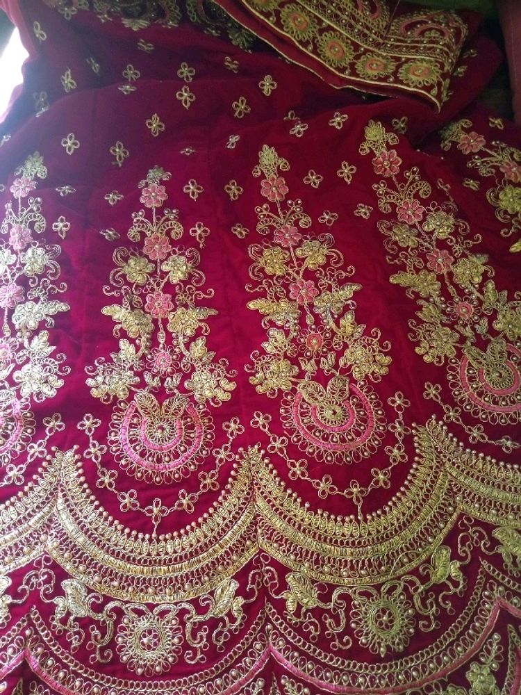 Rani Pink Unstriched Lehenga