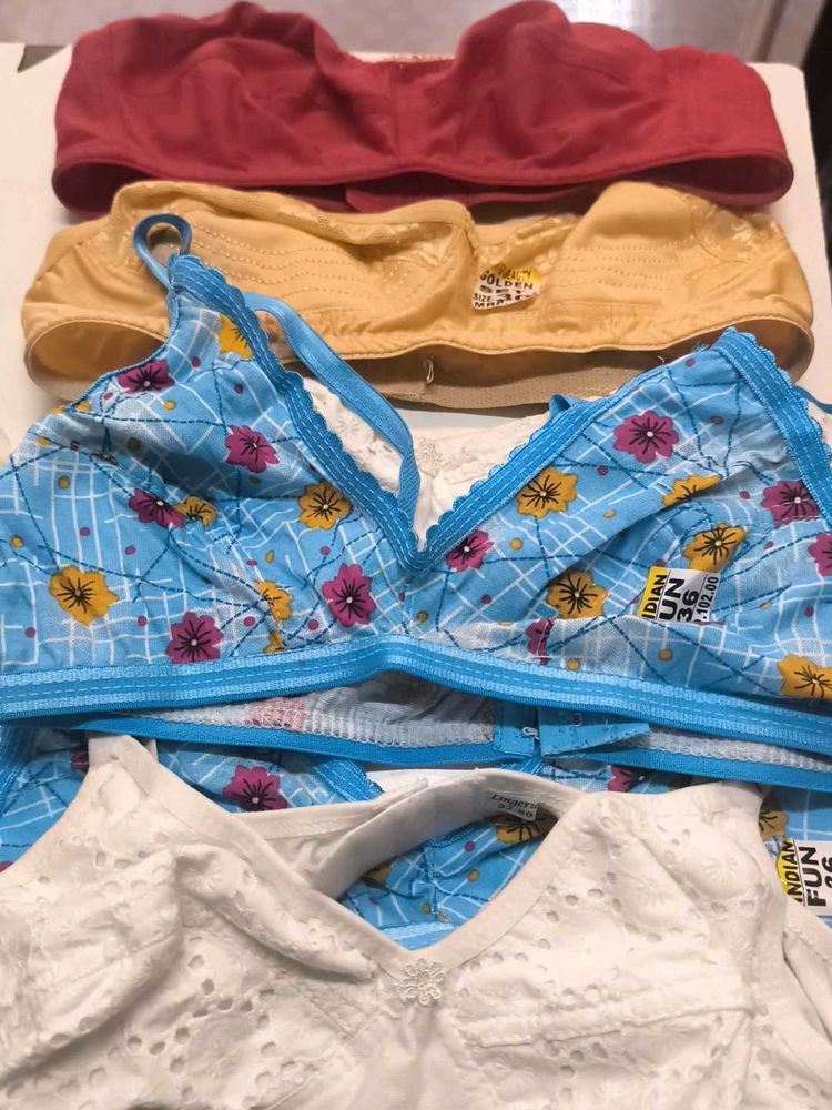 Bundle of 6 Bras - Various Colors size 30-32-36 co