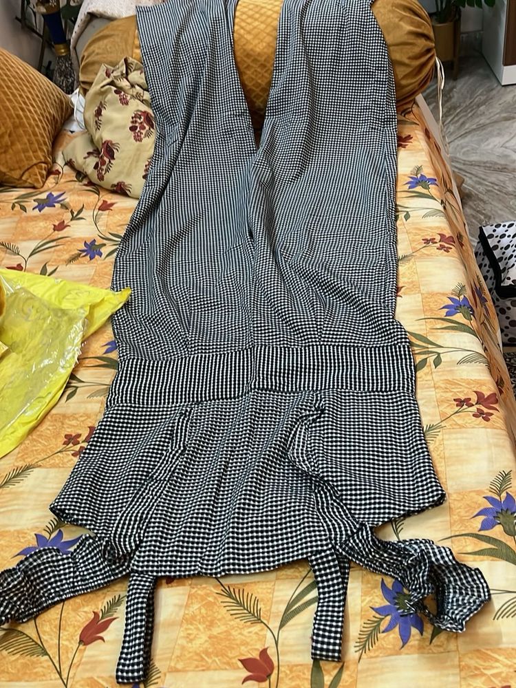 Checkered Wide Leg Jumpsuit