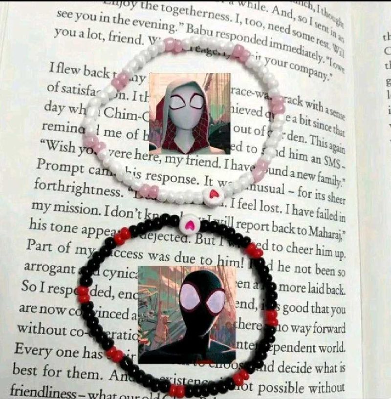 spiderverse theme bracelets