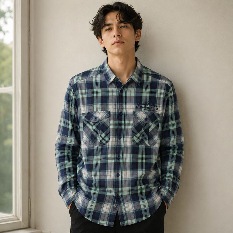 Vintage Mint Plaid Shirt | Jack &amp; Jones