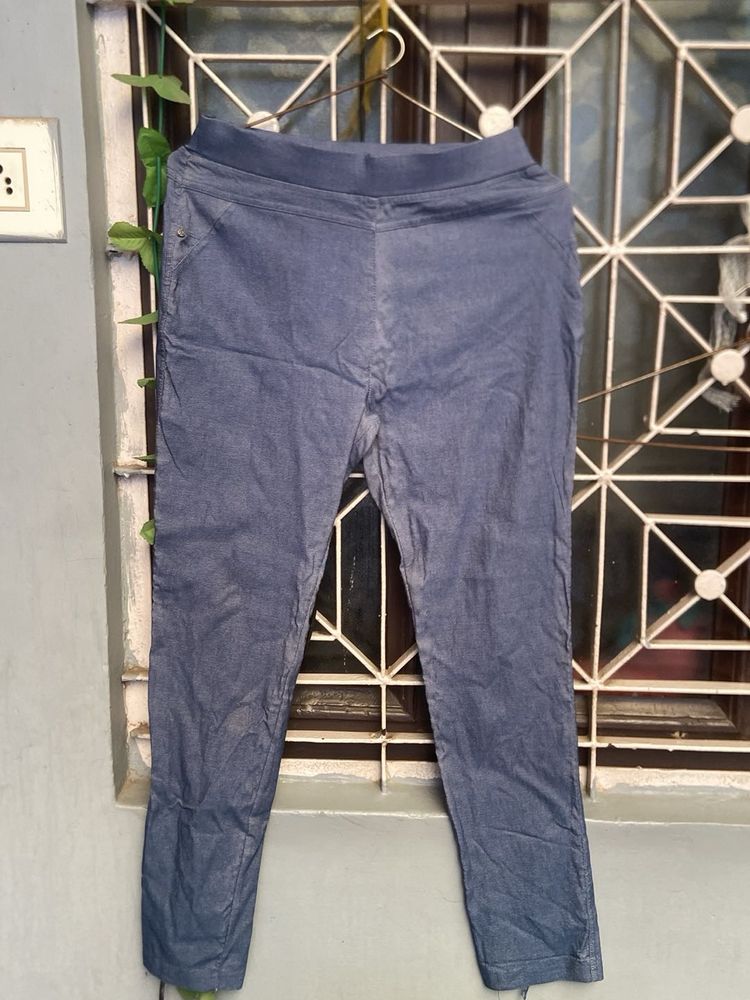 Stylish Blue Casual Pants