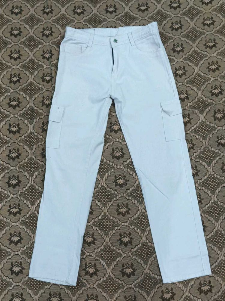 white Cargo jeans Pants
