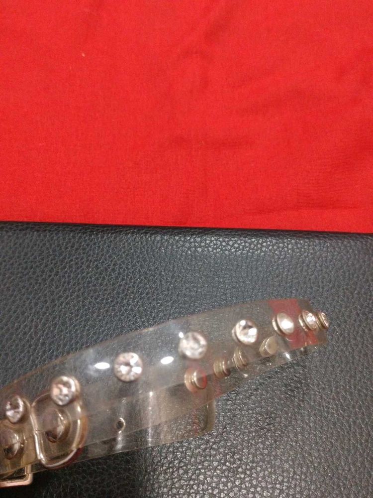 Clear Crystal necklace belt