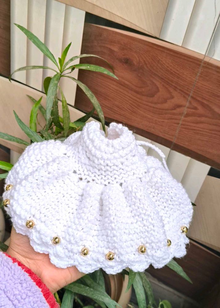 Handmade Knitted Baby Bib