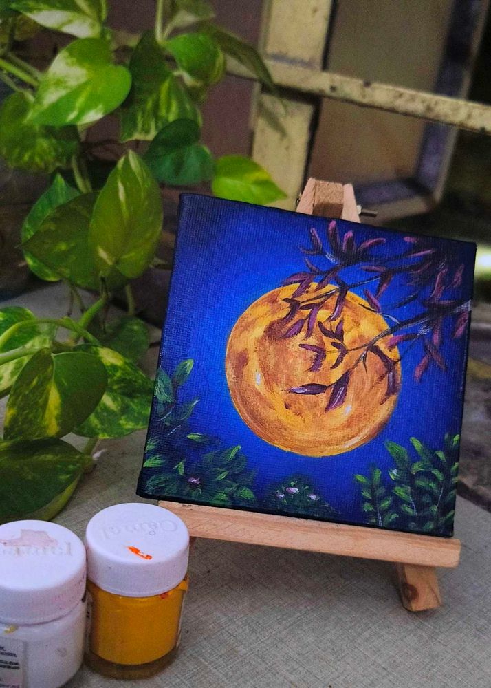 "Glory of the Night" : Mini Canvas Painting