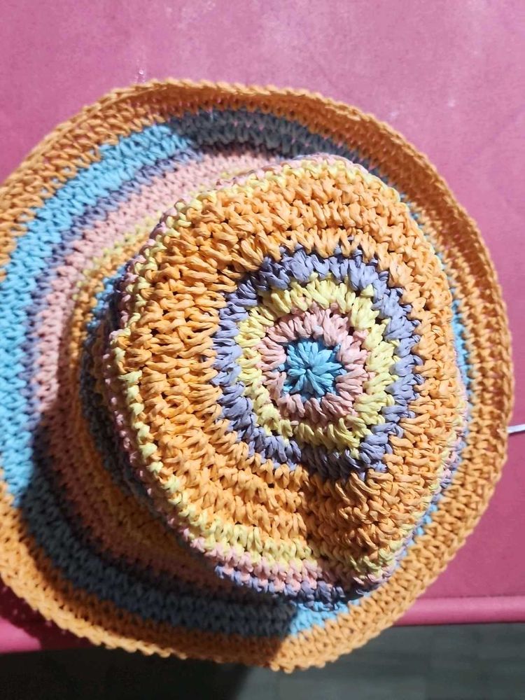Colorful Woven Sun (beach Hat)