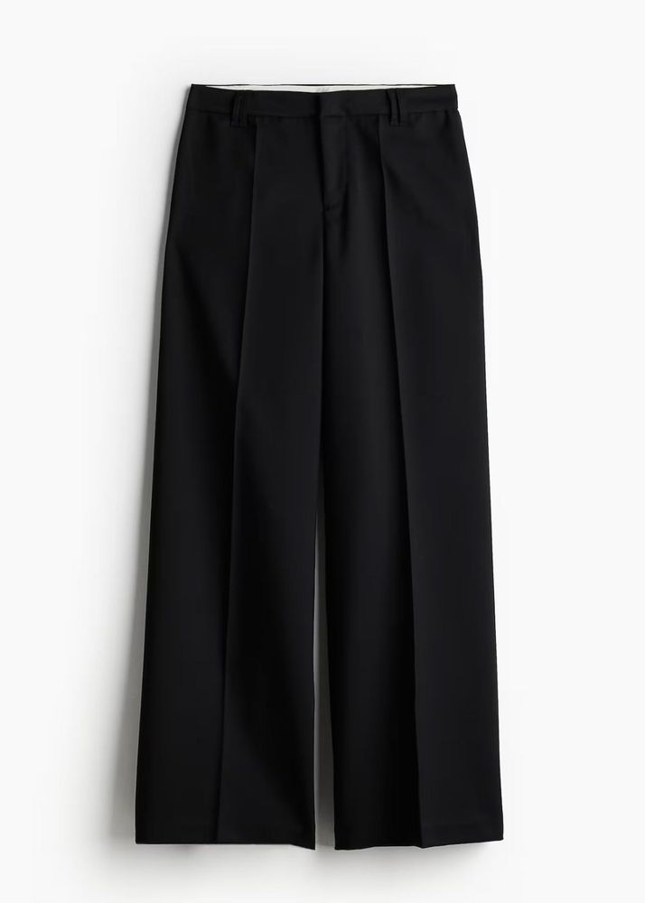 H&amp;M Classic Black Wide Leg Trousers