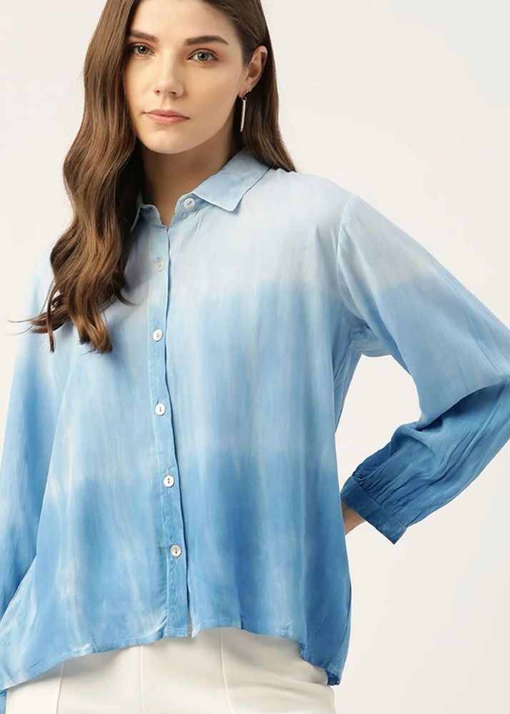 Stylish Blue Ombre Shirt
