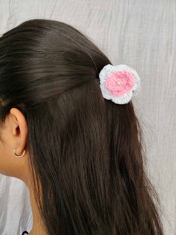 Handmade Crochet Rose Hair Clature