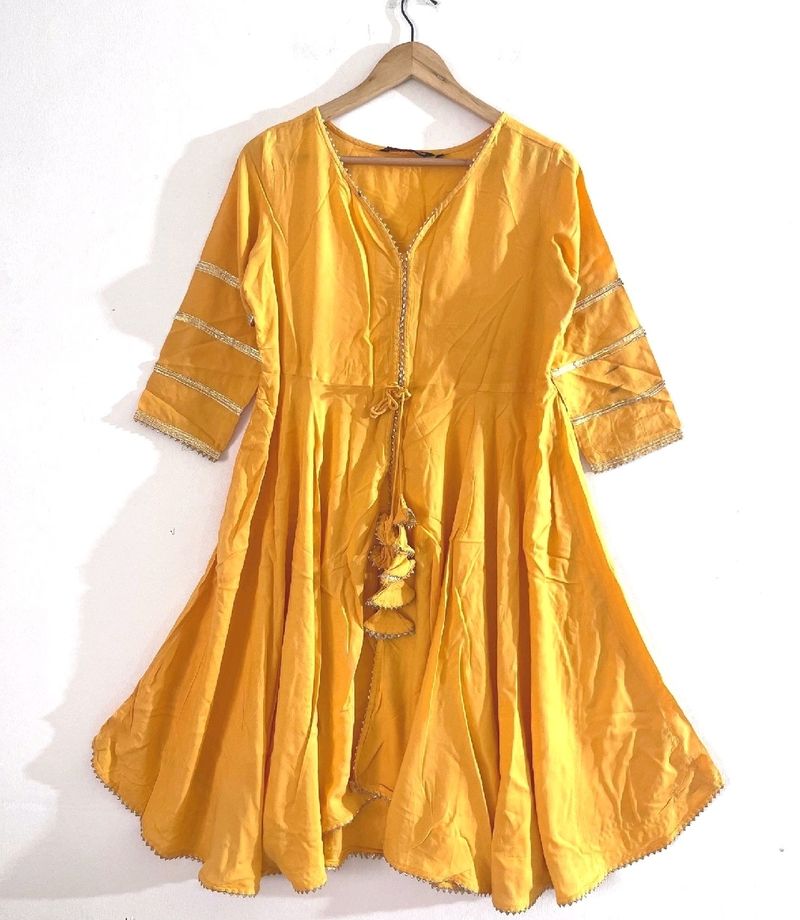 Branded Mustard Sharara Kurta Set