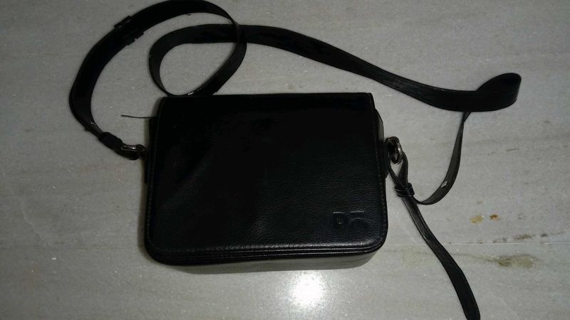 Black Leather Crossbody Bag