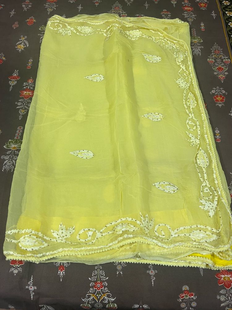 yellow saree