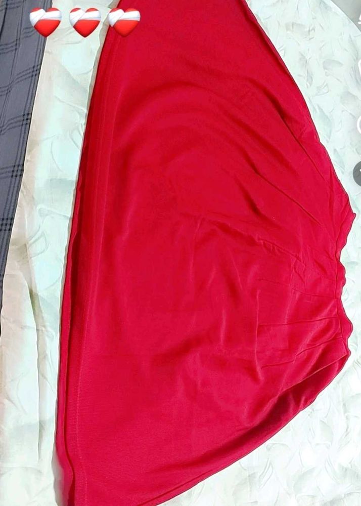 Vibrant Red/Maroon Skirt