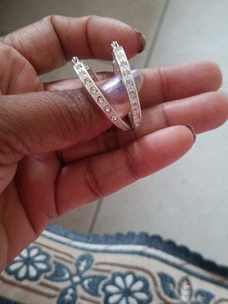 Sparkling Hoop Earrings
