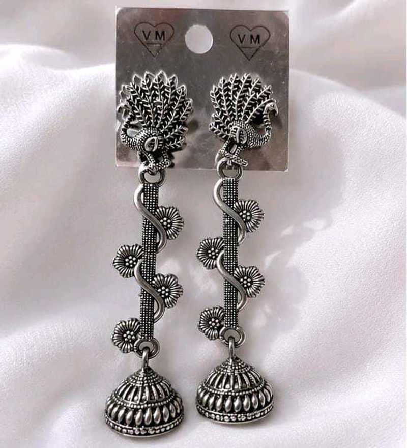 Peacock Design Jhumka Earrings