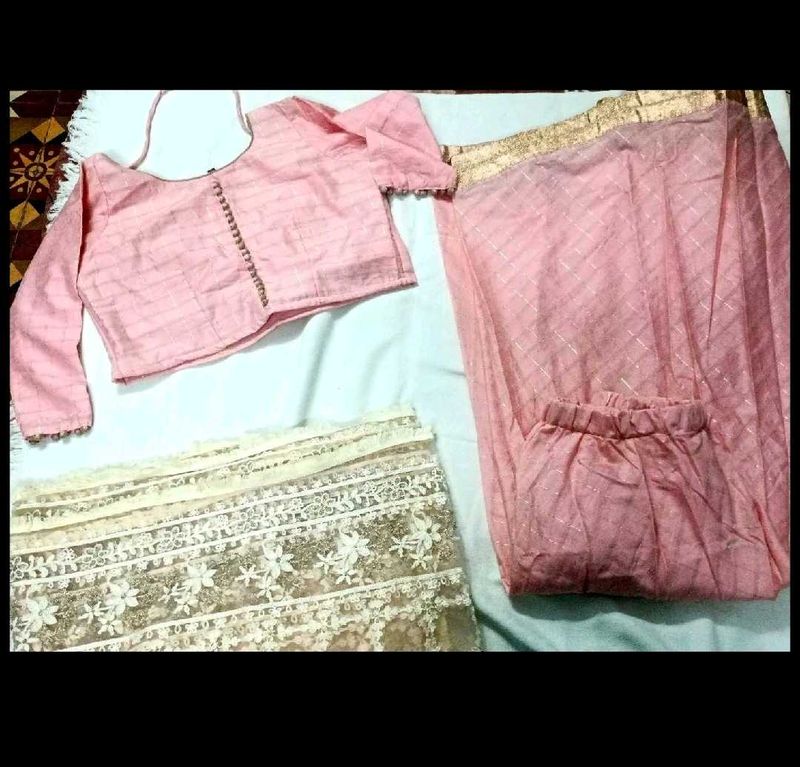 Diwali special Pink Lehenga Choli with Dupatta