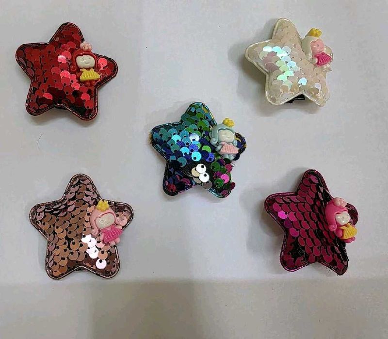 Sparkly Star Hair Clips Set + surprise free gift