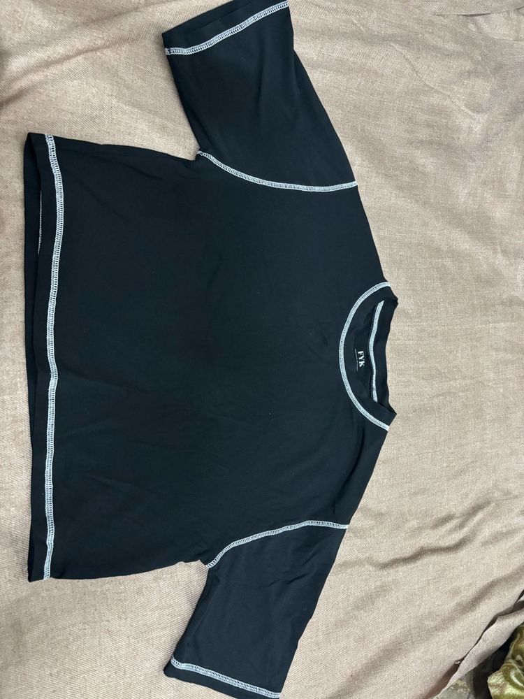 A black crop top