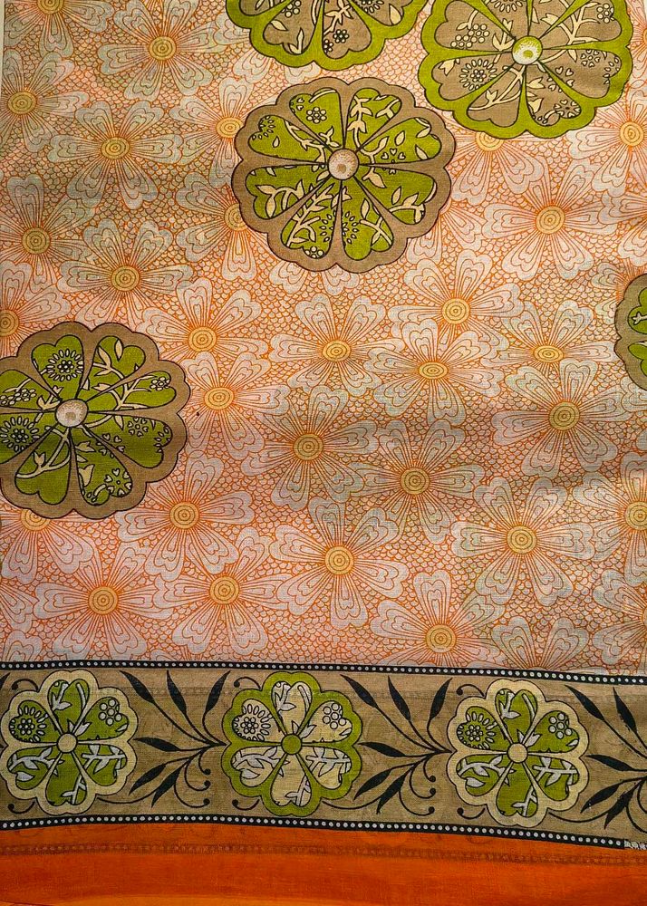 Floral Print Saree Pure Cotton Chapa Sare