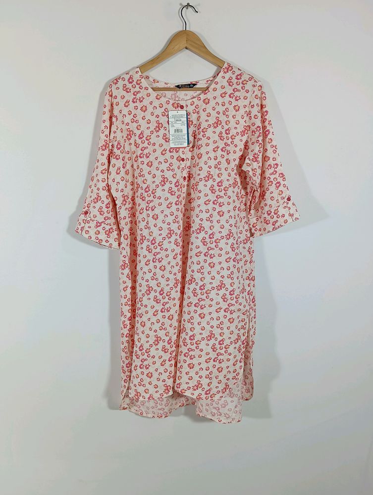 New Pink Printed Casual Kurta (Women)
