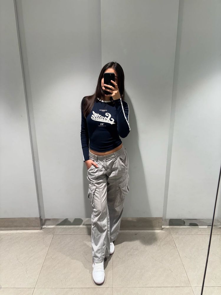 H&amp;M grey cargo pants