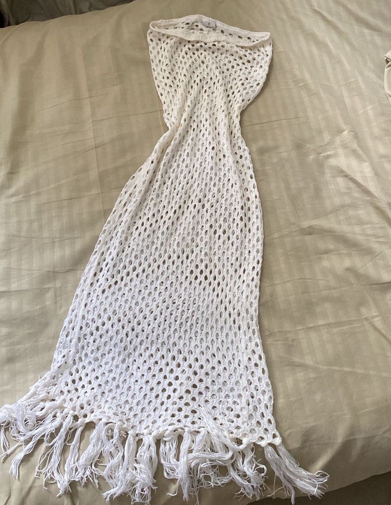 White Crochet Swimsuit Cover-up
